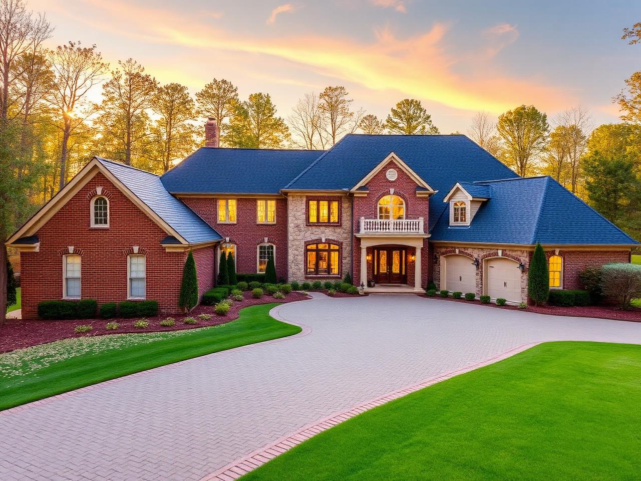 Brick & Stone Estate on Two Acres in Alpharetta, GA